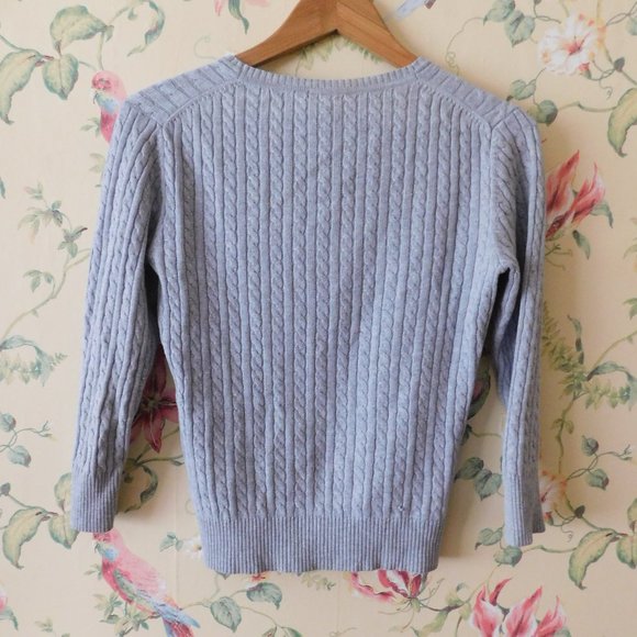 🐾Preppy Varsity Cable Sweater - Picture 7 of 8